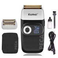 Máy cạo râu lưỡi kép nổi 3D Kemei KM-2026 điều chỉnh 3 mức tốc độ cạo công suất mạnh 5W có thể dùng cạo đầu, fade trắng