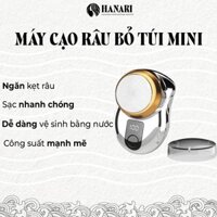 Máy cạo râu mini cầm tay, dao cạo râu bỏ túi tiện lợi lưỡi kép cạo nhanh gấp đôi sạc Type-C - Hanari