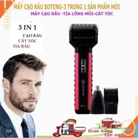 Máy Cạo Râu Mini. Là sản phẩm thông minh 3 trong 1 : cắt tóc-cạo râu-tỉa lông mũi, BẢO HÀNH 1 ĐỔI 1