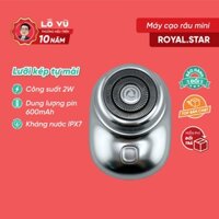 Máy Cạo Râu Mini Royal.star, Công Suất 2W, Lưỡi Kép Tự Mài, Pin 600mAh, Kháng Nước IPX7