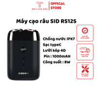 Máy cạo râu SID RS125 chống nước IPX7 sạc typeC tiện lợi, Máy cạo râu mini lưỡi kép 4D cạo êm an toàn