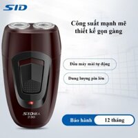 Máy cạo râu SID SS230 đầu máy cắt đôi nhỏ gọn tiện lợi khi sử dụng hỗ trợ sạc nhanh