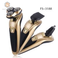Máy Cạo Râu Thông Minh 3 Trong 1, Máy Cạo Râu Với Lưỡi Cạo Thông Minh LINGKE FS3188, chống nước cao cấp