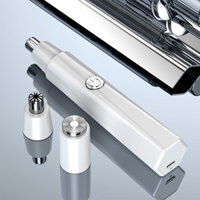 Máy Cạo Râu Và Tỉa Lông Mũi Đa Năng, Máy Cạo Râu Cạo Sát, Êm, Sạc Pin Nhanh, Chống Nước, Sạc USB Tiện Lợi, Động Cơ Mạnh Mẽ - MÀU TRẮNG