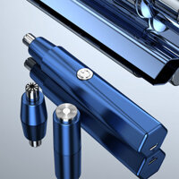 Máy Cạo Râu Và Tỉa Lông Mũi Mini Cầm Tay Cạo Êm Chống Thấm Nước, Sạc USB Tiện Lợi, Động Cơ Mạnh Mẽ - Màu Xanh