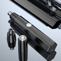 Máy Cạo Râu Và Tỉa Lông Mũi Mini Cầm Tay Cạo Êm Chống Thấm Nước, Sạc USB Tiện Lợi, Động Cơ Mạnh Mẽ - MÀU ĐEN