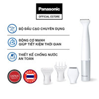 Máy cạo tỉa lông Bikini Nam Nữ Panasonic ES-WV60 Thiết kế đầu chữ T chuyên dụng Hai đầu cạo tỉa linh hoạt Có phụ kiện đầu chải bảo vệ da Hàng chính hãng