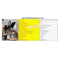 Máy cắt bê tông cầm tay 2 thì (kèm lưỡi cắt D350)