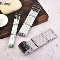 Máy cắt bột POKINGE, Dao Pasta bên chuyên nghiệp bằng thép không gỉ, Dụng cụ làm bánh có thể điều chỉnh chiều rộng nhiều bánh Pizza Pastry Peeler tại nhà