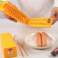 Máy cắt chó nóng PETH, Máy gọt vỏ xúc xích DIY sáng tạo, Dụng cụ cắt lát gia dụng bằng thép không gỉ đa chức năng Máy thái thịt Ham cắm trại