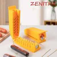 Máy cắt chó nóng ZENIHX, Dụng cụ gọt vỏ xúc xích DIY sáng tạo, Dụng cụ cắt lát thịt Ham gia dụng bằng thép không gỉ màu vàng di động