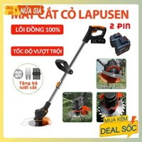 May cắt cỏ cầm tay dùng pin 36v Lapusen Kèm 2Pin 8 lưỡi cắt