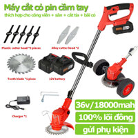 Máy cắt cỏ cầm tay,Máy Cắt Cỏ Chạy Pin, Tốc Độ Vượt Trội Động Cơ Mạnh Mẽ 1500WTrọng Lượng Siêu Nhẹ, Pin Lithium 18000mAh