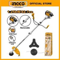 Máy cắt cỏ chạy xăng INGCO GBC5434421 động cơ 2 thì mạnh mẽ công suất định mức 1,25kW/42,7cc
