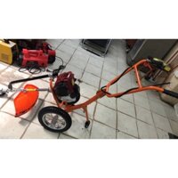 Máy cắt cỏ đẩy tay chữ Y có bánh xe Honda động cơ 4 thì GX35 thái Lan 2 bánh xe 32cm tiện dụng an toàn hơn đeo vai