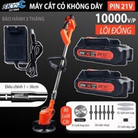 Máy Cắt Cỏ Dùng Pin Chính hãng SKY32 sử dụng pin sạc 3.0 Ah Lithium, 900W, 10000v/p, điện thế pin 21v. Bảo hành 3 tháng