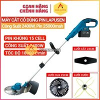 Máy Cắt Cỏ Dùng Pin LAPUSEN Công Suất 2400w, Pin 25000mah, Hàng Chính Hãng, Không Chổi Than