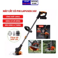 Máy cắt cỏ dùng pin LAPUSEN, máy cắt cỏ cầm tay mini, công suất 1800W, nhỏ gọn, bảo hành 12 tháng