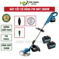 Máy cắt cỏ dùng pin máy cắt cỏ cầm tay MAKITA KHÔNG CHỔI THAN 2400W pin 15 cell bảo hành 12 tháng