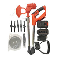 Máy Cắt Cỏ PIN Cầm Tay Động Cơ Không Chổi Than, Máy Cắt Cỏ Mini Dùng PIN Hitachi 199V Cao Cấp, Bảo Hành 12 Tháng