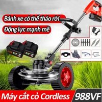 Máy cắt cỏ pin cầm tay, máy cắt cỏ mini dùng pin  988VF pin khủng 10 cell cắt sắc bén tiện lợi