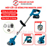 Máy cắt cỏ pin cầm tay mini MAKITA 199V 1800W mạnh mẽ cắt cỏ tỉa cành tiện lợi bảo hành 12 tháng