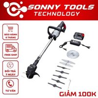 Máy cắt cỏ pin Hitachi, máy phát cỏ cầm tay tặng bộ 8 lưỡi cắt