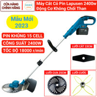 Máy Cắt Cỏ Pin LAPUSEN Công Suất 2400w, Pin Khủng 25000mah, Không Chổi Than, Hàng Chính Hãng
