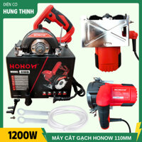 Máy cắt đá gạch HONOW S1101B công suất 1200w dùng lưỡi 110mm, máy cắt gạch men rảnh tường cầm tay 220v công suất lớn