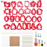 Máy cắt đất sét Polymer Giáng sinh, Bộ cắt đất sét 144 miếng để làm bông tai, Máy cắt đất sét Giáng sinh để làm bông tai .vn