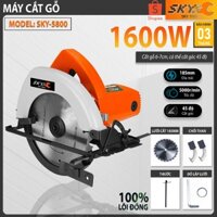 Máy cắt gỗ cầm tay 5800, máy cưa gỗ mini chính hãng SKY lưỡi 185mm, công suất lớn 1600W, tặng kèm 1 lưỡi