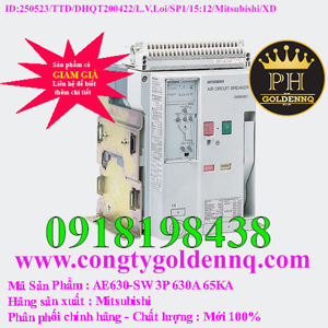 Máy cắt không khí ACB FIX Mitsubishi AE630-SW - 630A 65kA 3P