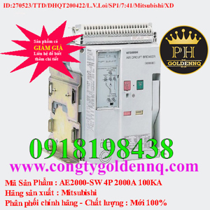Máy cắt không khí ACB FIX Mitsubishi AE2000-SW - 2000A 100kA 4P