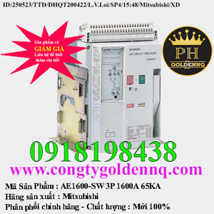 Máy cắt không khí ACB FIX Mitsubishi AE1600-SW - 1600A 65A 3P