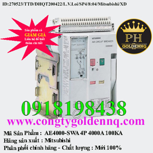 Máy cắt không khí ACB FIX Mitsubishi AE4000-SWA - 4000A 100kA 4P