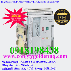 Máy cắt không khí ACB FIX Mitsubishi AE2500-SW - 2500A 100kA 4P