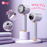Máy Cắt Lông Xù Cho Quần Áo Đa Năng 2in1, Kèm Con Lăn Bụi Cắt Xơ Len Hút Bụi Không Dây Sạc Thế Hệ Mới