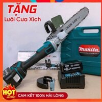 Máy Cắt Pin MAKITA 118V Dây Đồng 100% Không Chổi Than- Tặng lưỡi cưa xích cắt cây