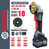 Máy Cắt Pin, Máy Mài Pin WORKFIX WF-AG100B Màu Xám, 2 pin 15cell, Có tính năng chống xóc đá, chống khỏi động lại