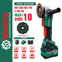 Máy Cắt Pin, Máy Mài Pin WORKFIX WF-AG100B, 4 Tốc, 2 pin 15cell, Có công dụng chống xóc đá, chống khỏi động lại .