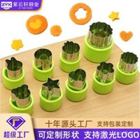 Máy cắt rau củ quả bằng thép không gỉ, khuôn mì bướm, bộ bảo vệ tay đầy đủ, bộ 9 món tích hợp