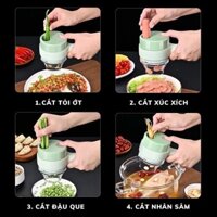 MÁY cắt rau củ quả SẠC ĐIỆN CẦM TAY TOÀN NĂNG THÁI HÀNH KHÔNG CAY MẮT(TG)