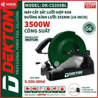 MÁY CẮT SẮT LƯỠI HỢP KIM TUA CHẬM 355MM DEKTON DK-CS355BL
