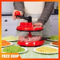 Máy cắt thái rau củ, xay thịt đa năng K1885 cối lớn 2,5L, lưỡi dao inox 5 cánh, 3 tốc độ, thái sợi, thái lát, trộn