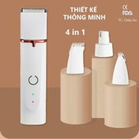 Máy Cắt Tỉa Lông Thú Cưng, Tông Đơ Cắt Lông Chó Mèo Full Bộ Cao Cấp, Chống Nước Sạc USB