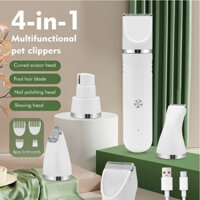 Máy cắt tóc điện cho thú cưng 4 IN1 Máy cắt tóc chó mèo USB có thể sạc lại cho thú cưng dao cạo tóc