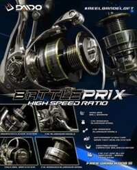MÁY CÂU CÁ DAIDO BATTLE PRIX 6+1BB - CÔNG NGHỆ CHỐNG NƯỚC TOÀN DIỆN - TẶNG KÈM NÚM DRAG