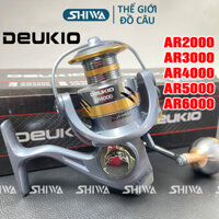 Máy Câu Cá DEUKIO AR Tay Quay Núm Tròn Kim Loại - Máy Câu Giá Rẻ, SIZE : AR2000, 3000, 4000, 5000, 6000, 7000