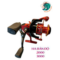 Máy Câu Cá HA Bản Độ Tay Quay Kim Loại Size 2000 3000