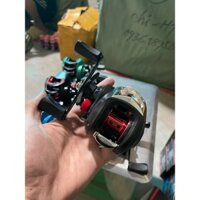 Máy câu cá ngang rẻ cối kim loại  Màu Sắc : đỏ đen - xanh  đen,máy câu lure, máy cau cá ngang